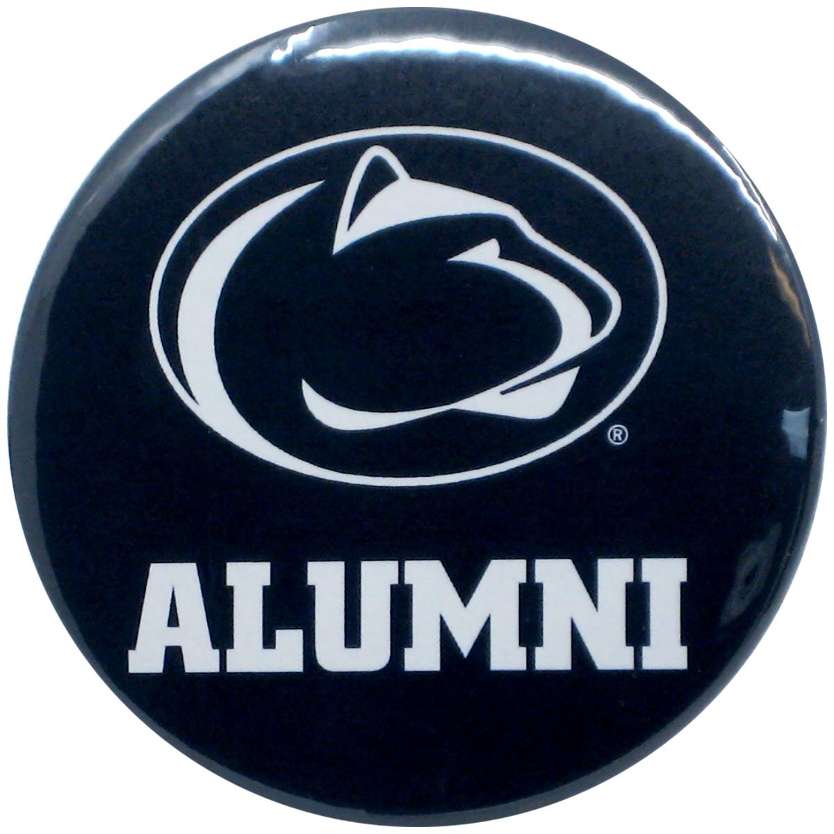 navy button with Penn State Athletic Logo and Alumni